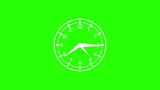 Countdown Clock Motion Graphics with Smooth Time Reduction Visualization