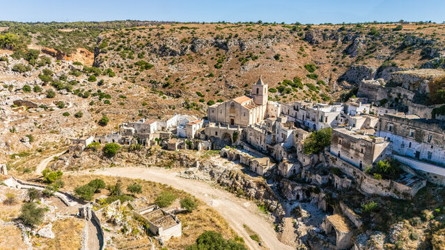 Scenic view in Ginosa, Province of Taranto, Apulia, Italy.