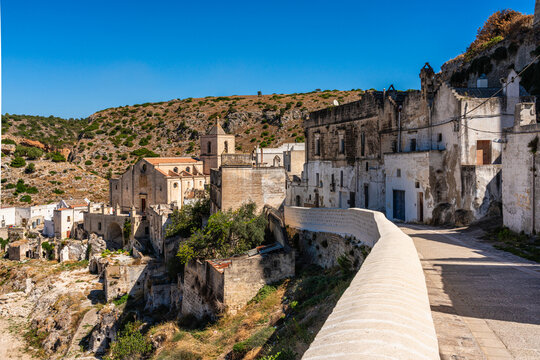 Scenic view in Ginosa, Province of Taranto, Apulia, Italy.