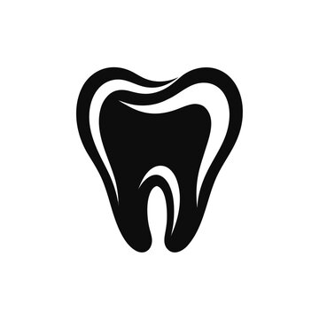Minimalist tooth logo vector
