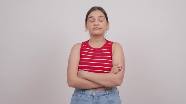 Stressed Indian Teenage Girl Thinking