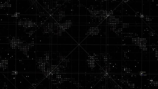Abstract Technological Dot Grid and Moir&eacute; Interference Wave