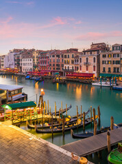 Venice, Italy overlooking boats and gondolas in the Grand Canal at dusk 230 © Richard Kovacs photo