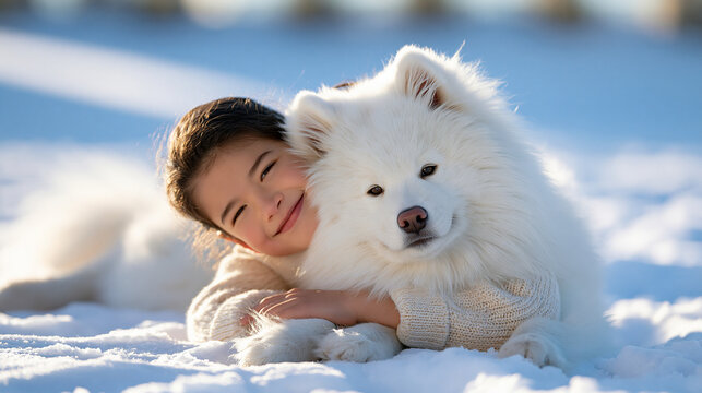 Take advantage of winter break to enjoy snow with your furry friend, creating special memories together, embrace peaceful moments and joy of spending time with beloved pet, with