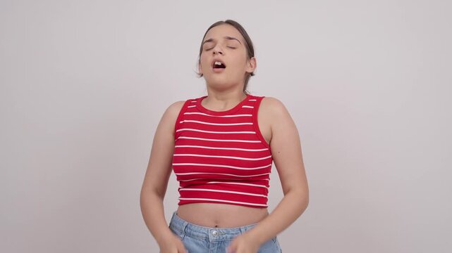 Indian Teenage Girl Sneezing