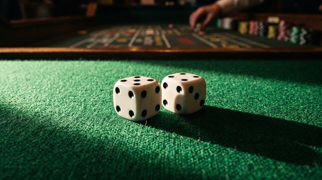 Dice on the table
