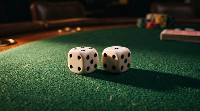 Dice on the table