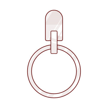 Cute silver zipper pull cartoon illustration