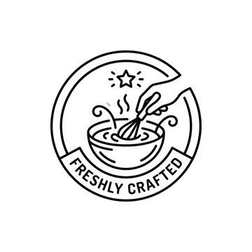 Hand-drawn vintage style logo with wheat sheaf and crafting text.