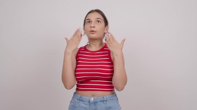 Indian Teenage Girl Feeling Hot and Sweaty