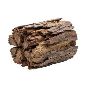 A Weathered Piece of Old Decaying Tree Bark Log