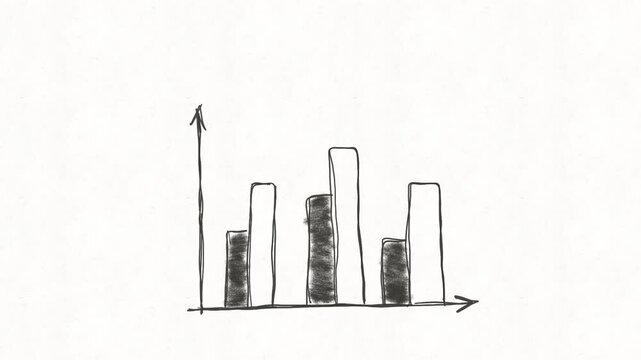 
Comparative bar chart animation showing multiple data values, representing statistics, business analytics, performance comparison, reports, research and financial data.