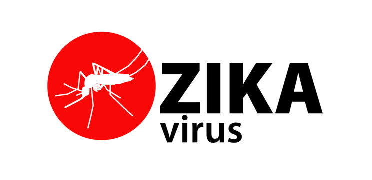 Logo Zika with mosquito