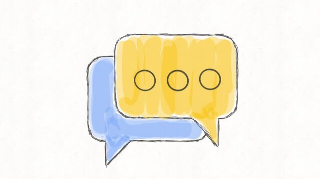 
Colorful chat bubbles animation symbolizing messaging, conversation, online communication, social interaction, customer support and digital dialogue.