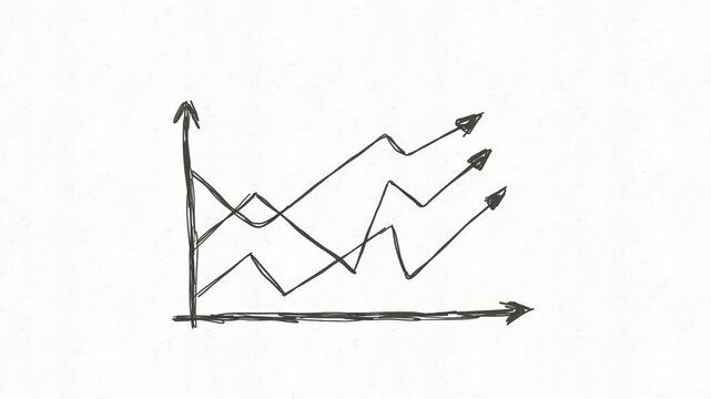 
Rising line graphs illustrate business growth, changing market trends, financial performance and data analysis for reports, strategy, forecasting and investment.