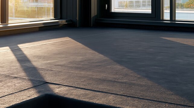 Black Asphalt Elastomeric Membrane Coating Face Empty Space