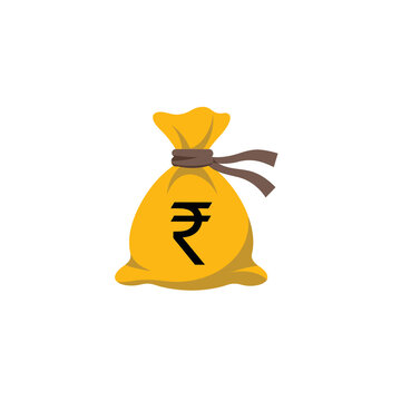 money bag with IND rupees vector file