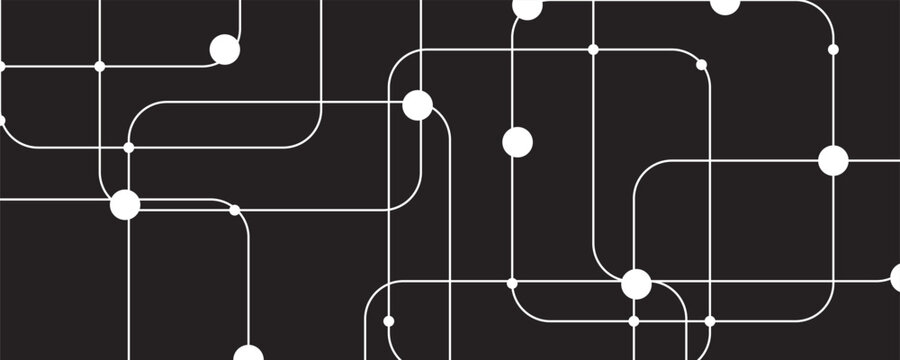 Abstract connect lines and dots circuit, simple technology graphic background, vector design network technology and connection concept.