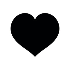 Obraz premium Solid Black Heart Symbol, Bold Love Icon Graphic Design.