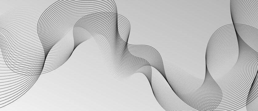 black and gray abstract backround with flowing lines pattern