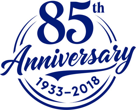 85th anniversary vector design 