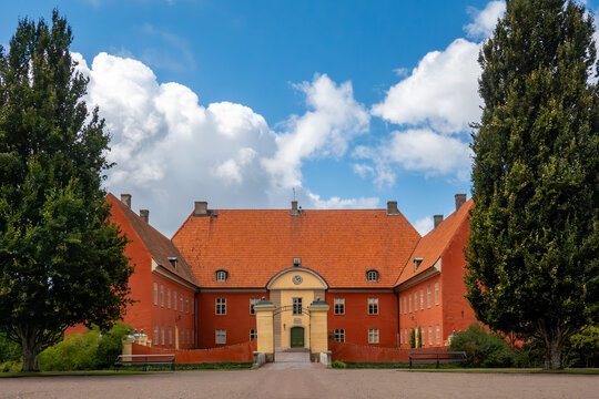 Hoganas, Sweden  The front facade of the landmark Krapperups Slott.