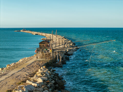 Trabucco di Barletta at Sunset, Barletta, Italy