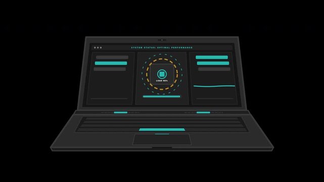 EVT-12 Laptop Performance &mdash; Premium 2D Vector Motion