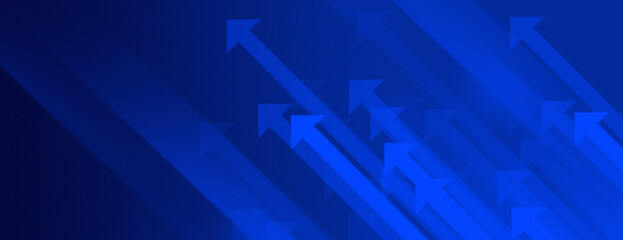 Fototapeta premium Abstract Blue Arrows Upward Background Representing Business Growth and Success