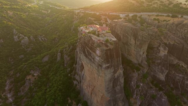 Monastery of the Holy Trinity at Sunrise, Meteora, Greece