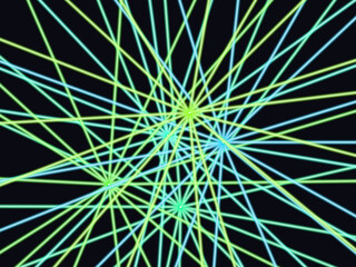Fototapeta premium Converging Neon Laser Rays Futuristic Vector Wallpaper