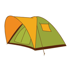 tourist tent on white background © MLN_DESIGN