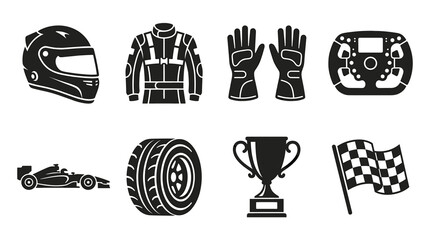 Fototapeta premium Set of Formula One Racing Icons
