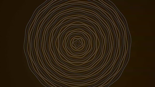 Glowing circular patterns with concentric lines radiating from center creating dynamic movement and harmonic geometric light waves