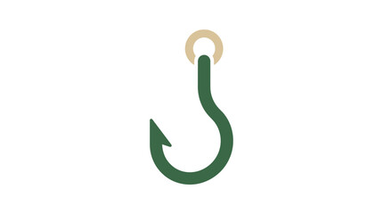 Fototapeta premium Fishing Hook Isolated Transparent Background