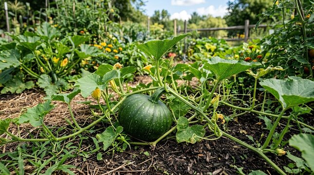 pumpkin in the garden