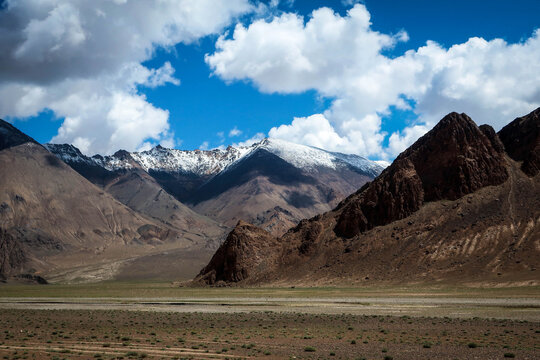 Road view of Pamir Highway near Murghob village, Tajikistan