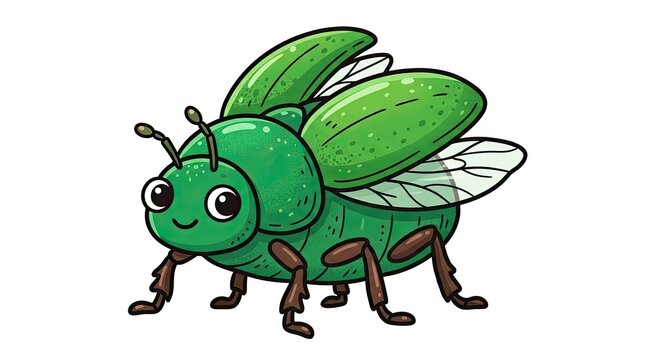 green bug cartoon