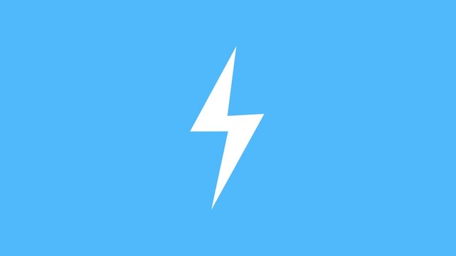 Electric bolt icon flat vector illustration design isolated on white background.