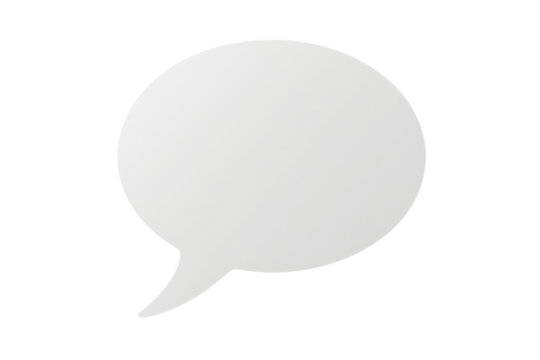 Blank white oval speech bubble