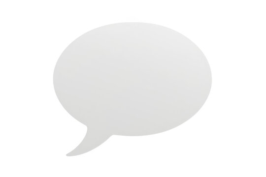 Soft white oval conversation speech bubble
