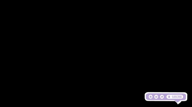 Subscribe Button Pop Up bottom Right Position Transparent Background Help you simplify your editing workflow with a ready to overlay subscription button that appears on top of your project 