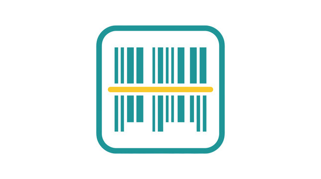 Barcode Scan Icon Isolated on Transparent Background