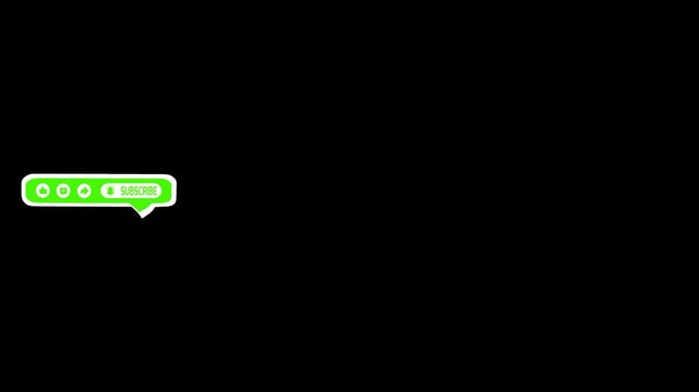 Subscribe Button Pop Up left Position Transparent Background Help you simplify your editing workflow with a ready to overlay subscription button that appears on top of your project
