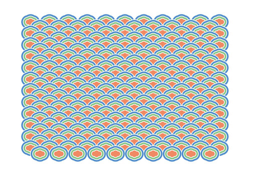 日本伝統紋様：青海波（せいがいは）柄RGB