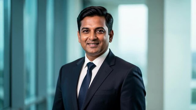 Professional Executive Portrait in Modern Office.