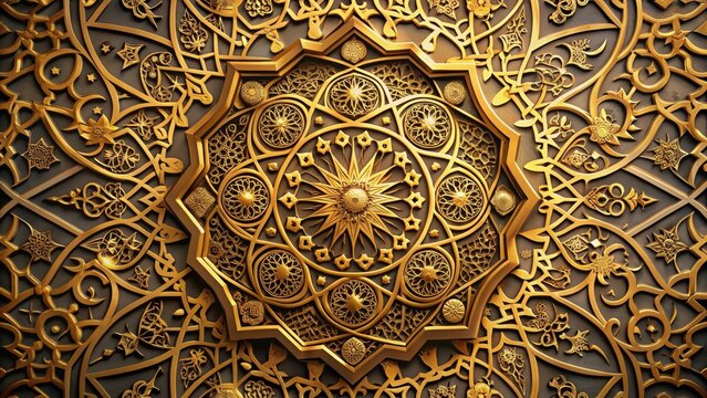 Luxury mandala decorative banner background with golden arabic pattern islamic eastern style