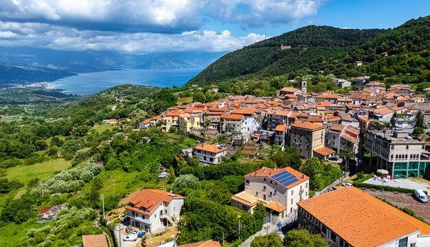 The town of San Giovanni a Piro, Salerno, Campania, Italy