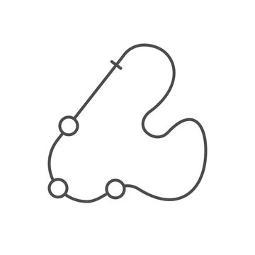 Race track scheme line icon