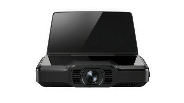 digital car dashcam video recorder dashboard camera device isolated on transparent background